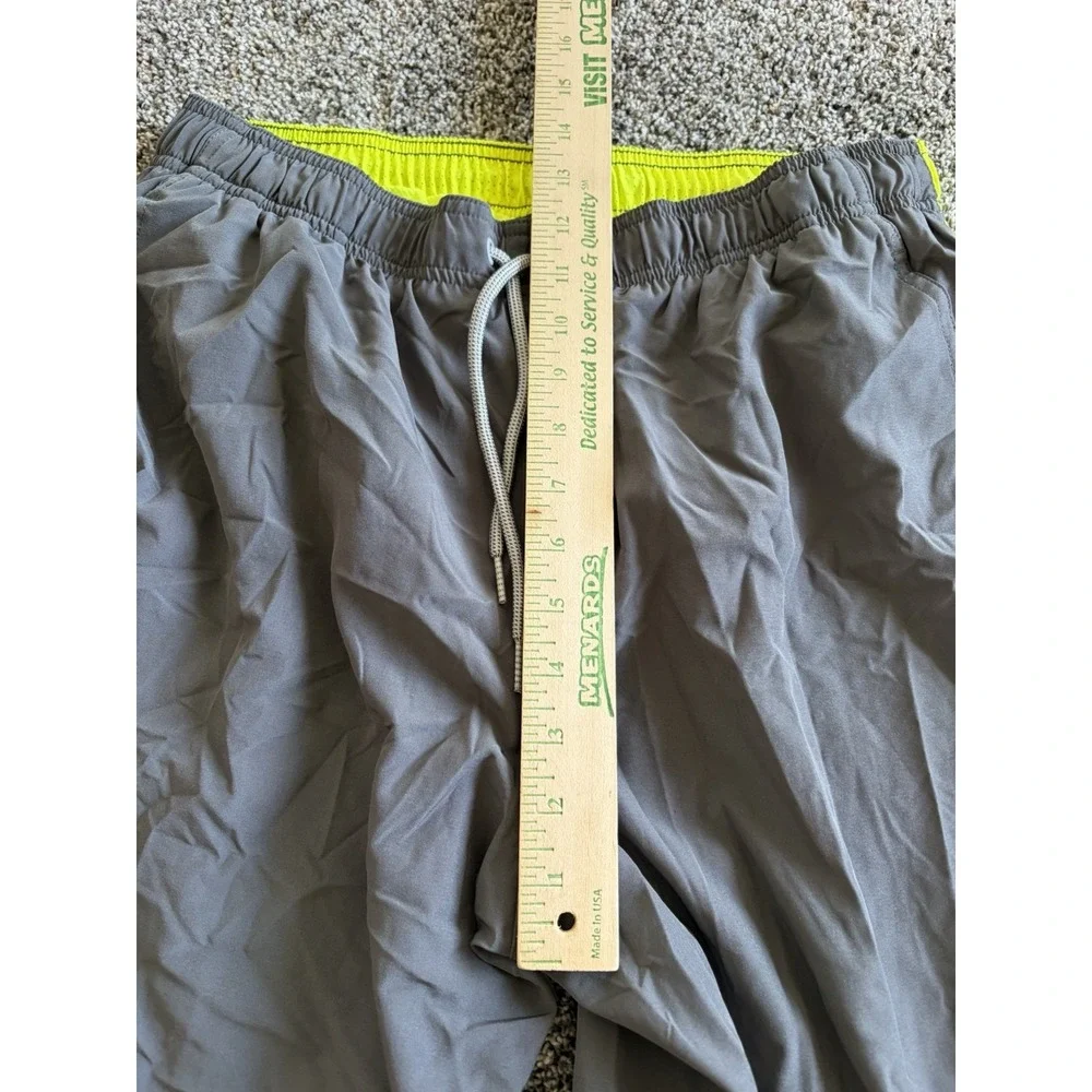 Nike Swim Shorts Mesh Lined Gray‎ Volt Yellow Men's Large